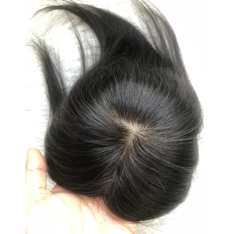 Brazilian human hair silk topper 6*9cm natural scalp for hair loss YR0059